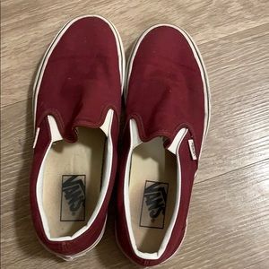 Maroon classic slip on VANS
